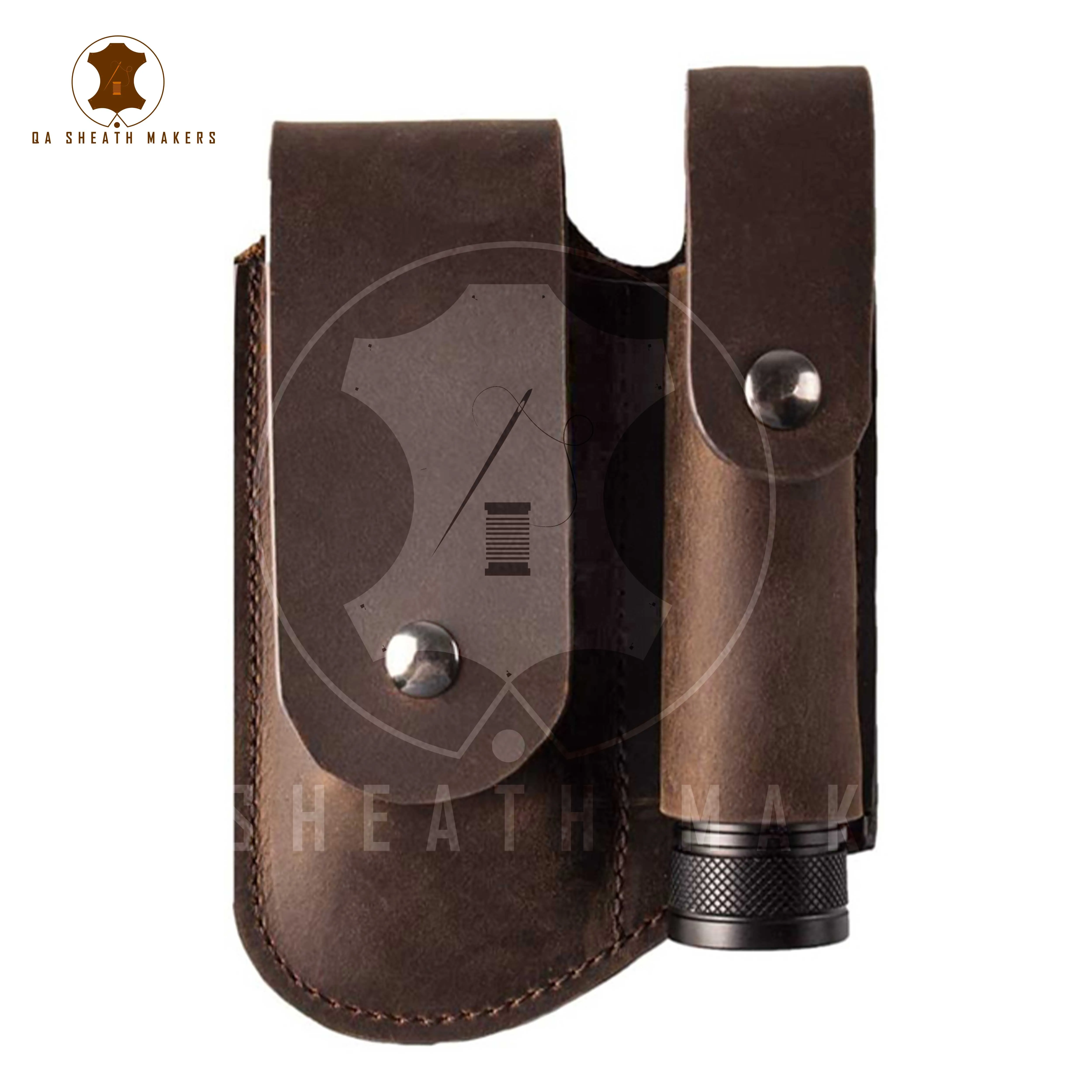 Trending Selling Factory Price Handmade Rich Grain Leather Sheath for Multi Tool