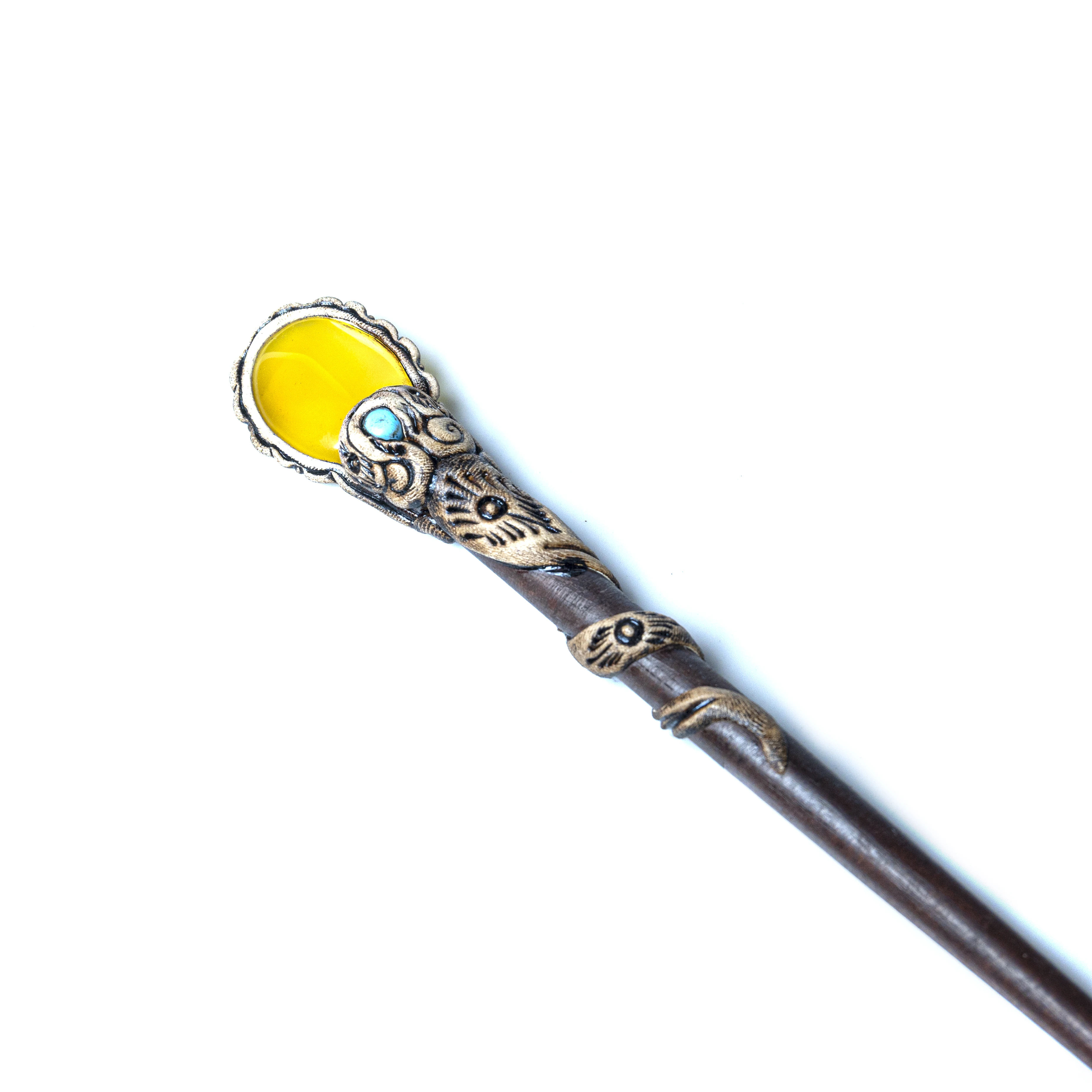 Yellow Cailsi  Hair Jewelry Accessories Acetate Chopstick Vintage Hair Stick Women Girls Long Hair Stick