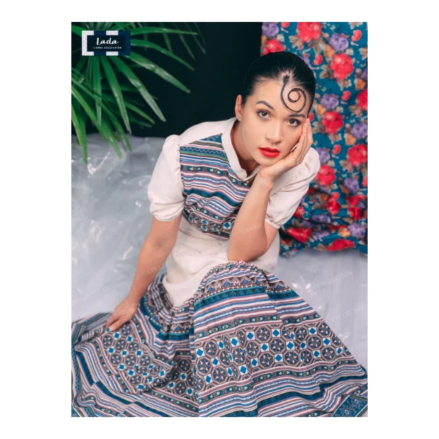 Best Seller Thai Casual Womens Dresses Premium Products Hand Made By Lada Lanna Collection 018