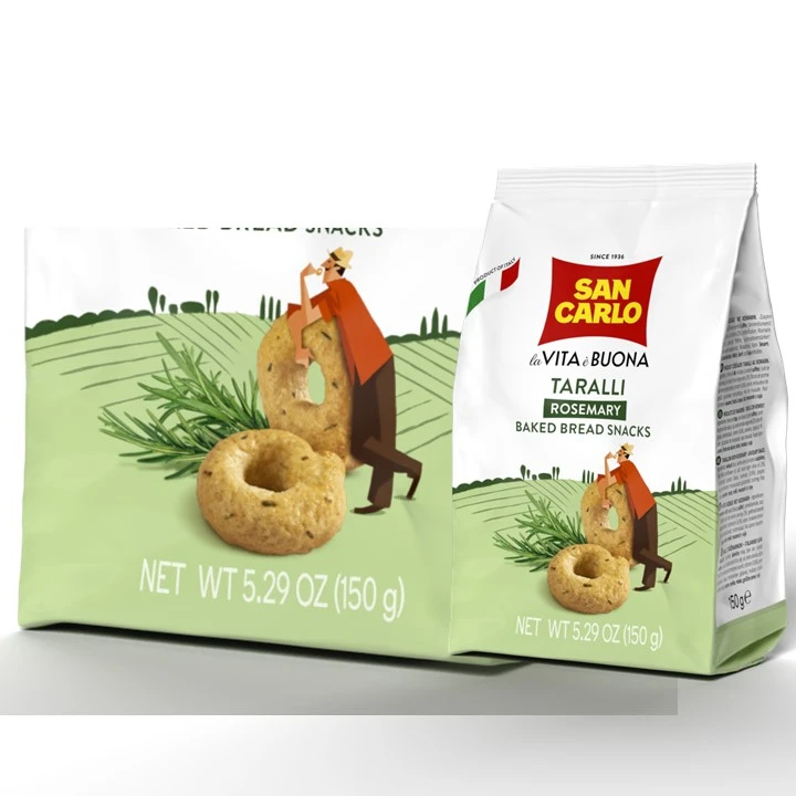 Artisanal recipe Savory Italian taralli rosemary gr 150