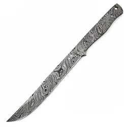 Damascus Blank Blade Fish Fillet Hand Forged 13.50 inches for Fishing Hunting Knife