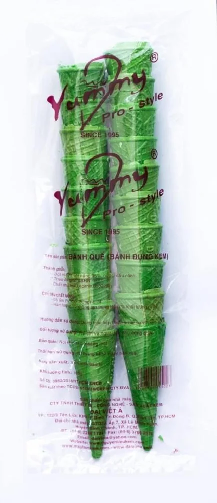 
Flare Top Cone DVA0004 Yummy Ice Cream Brand High Quality Good Packaging Customized Waffle Cone Biscuit 