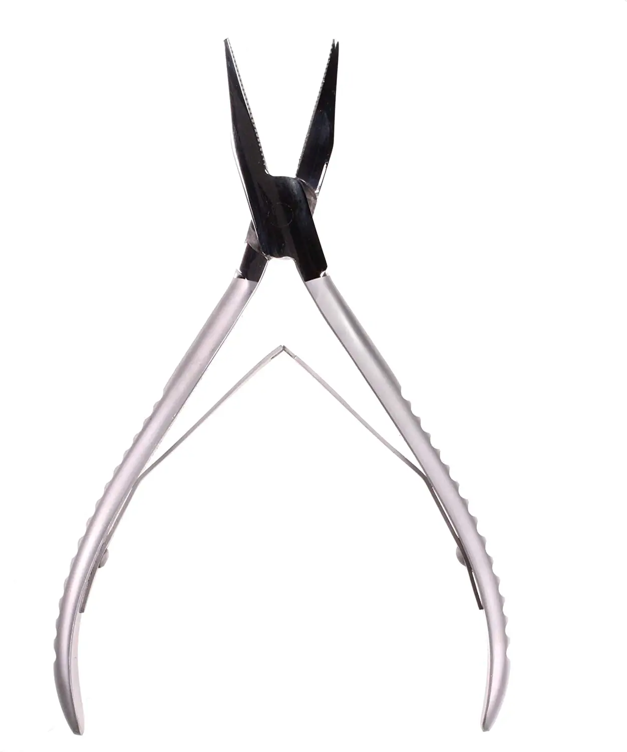 hair extensions tool plier micro ring pliers and micro ring needle in set for attaching and removing real hair extensions