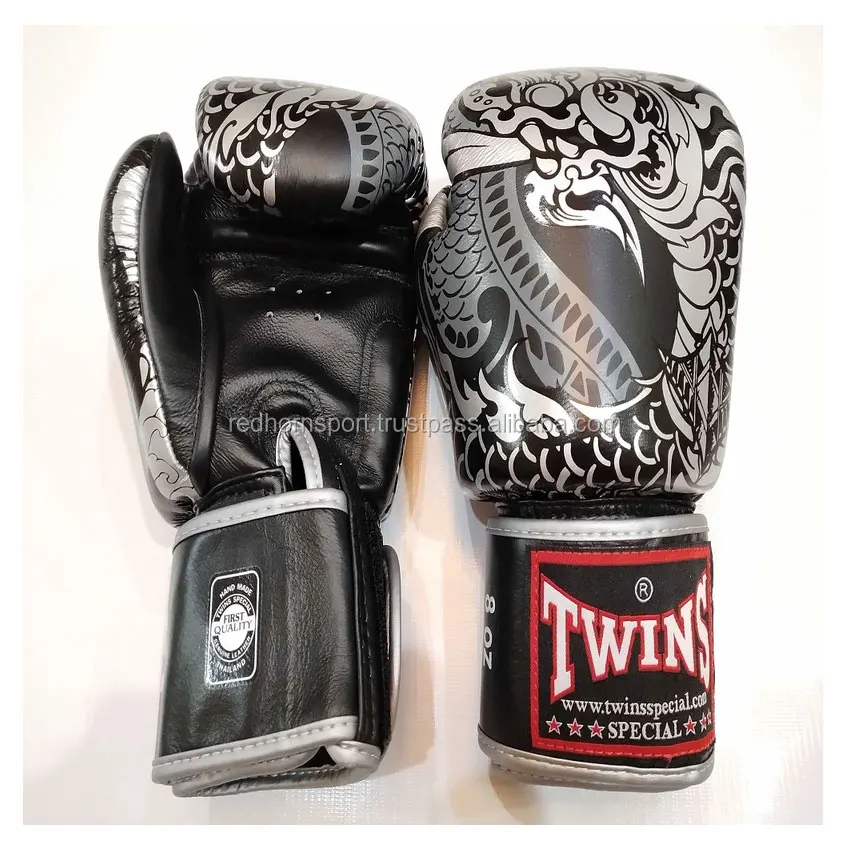 Blue Twins special Professional fight Leather Boxing Gloves twins speed bag boxing luva muay thai