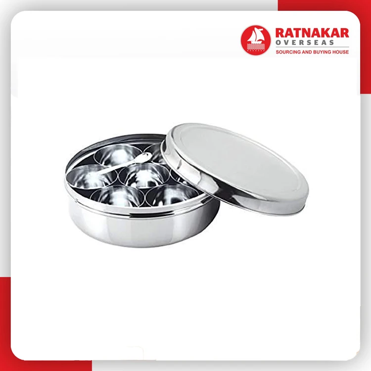 Direct Factory Masala Box Spice Dabba Stainless Steel Spice Box Organiser Herb & Spice Tools Spice & Pepper Shakers All Sizes