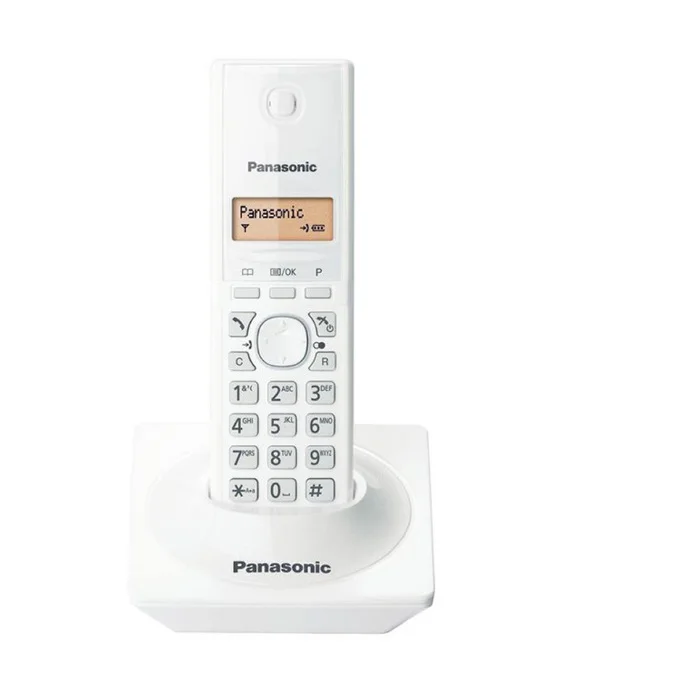 Беспроводный телефон Panasonic KX-TG1711 1,8 GHz DECT, беспроводной стационарный телефон с Янтарной подсветкой, ЖК-дисплей, ID вызывающего абонента