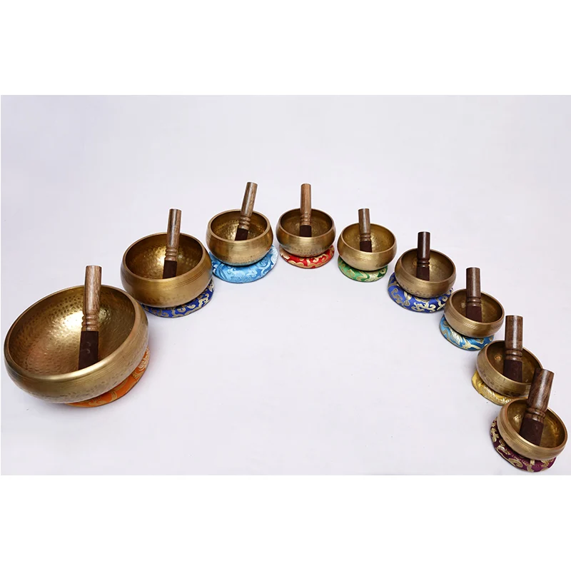 Tibetan  Hand made 7 chakra healing singing bowl set wholesale