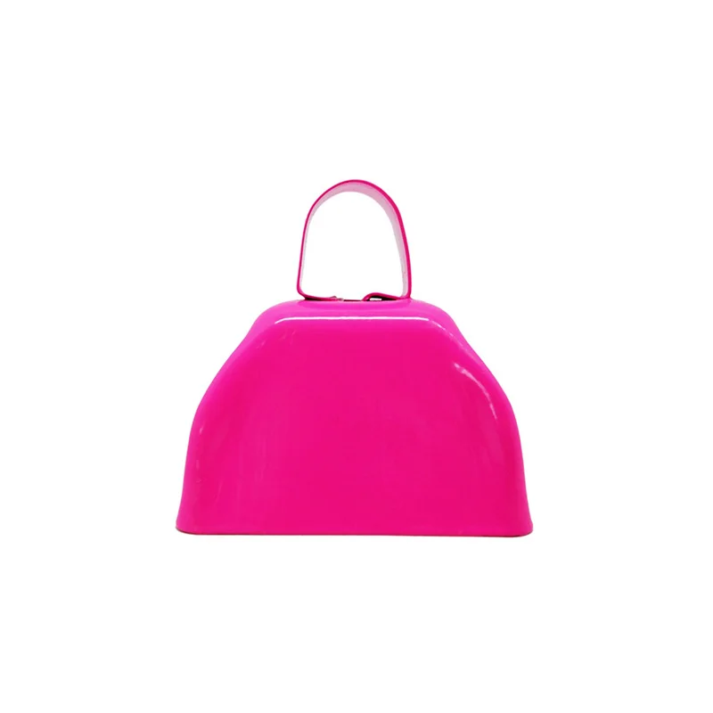 Factory Wholesale Custom 3 Inch Sport Bell Musical Toys Baby Hand Sleigh Jingle Bell Stick Cowbell/