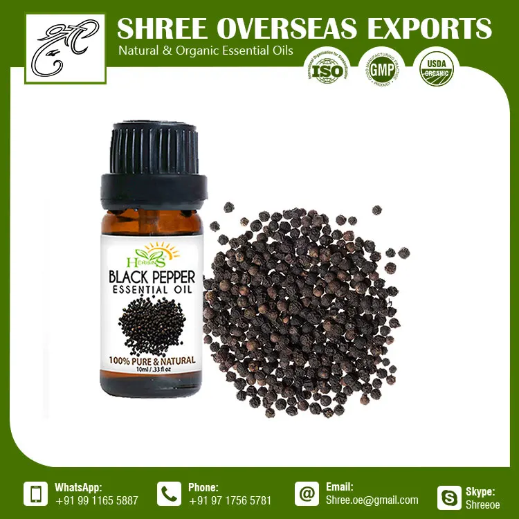 Custom Packaging Organic Black Pepper Oil India