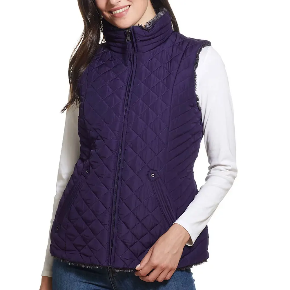  2021 высокое качество простой женский жилет на заказ оптовая продажа зимний молнии непрерывный стиль