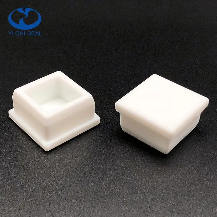 custom square rubber end caps plug for square tubing tube