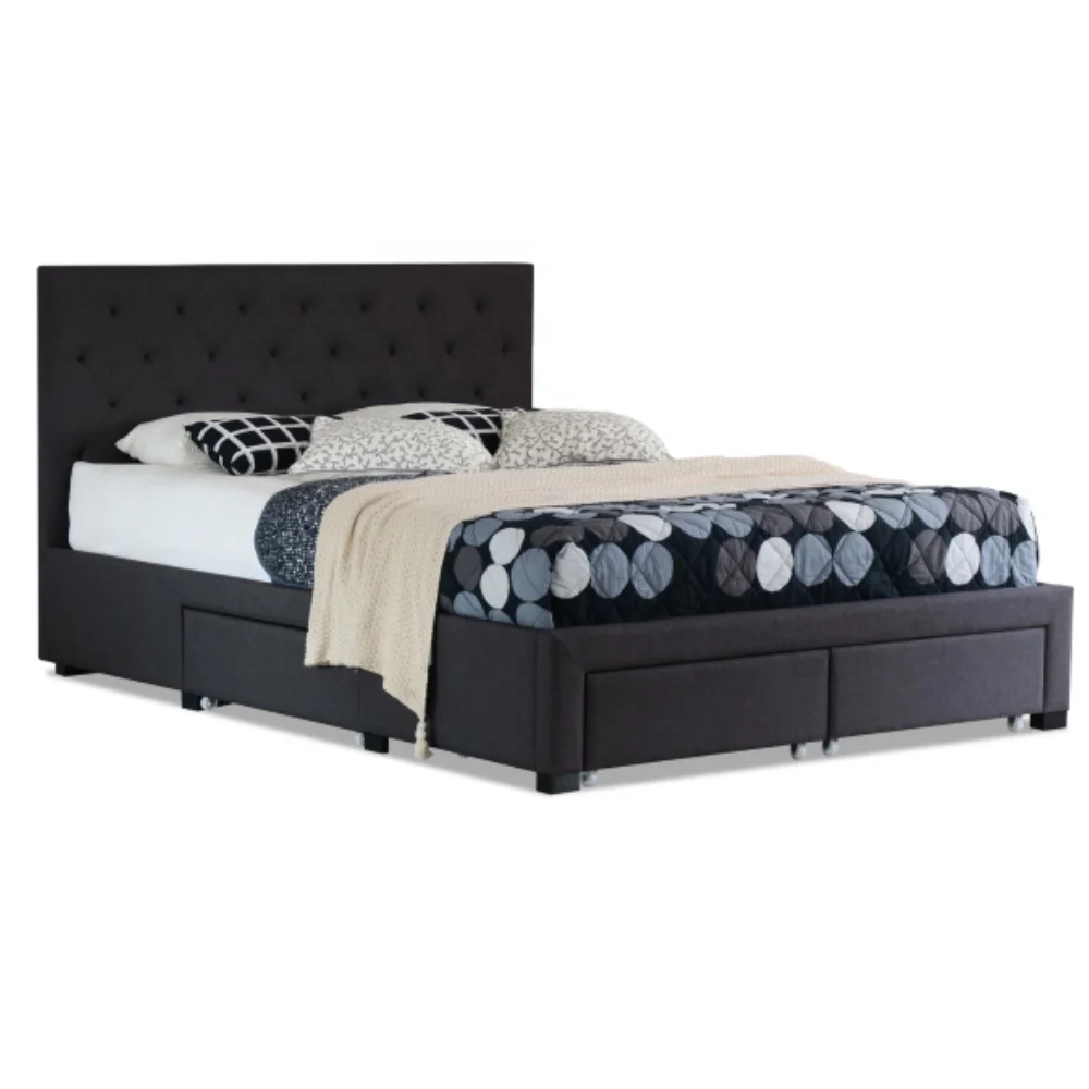 Stylish Modern Design of 2019 Chester Bed Base with 4 Drawers storage beds