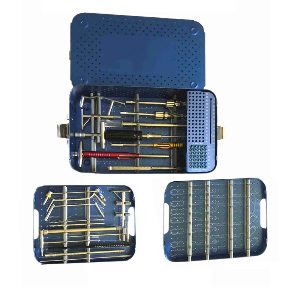  Набор ортопедических хирургических инструментов DHS DSC с алюминиевой коробкой