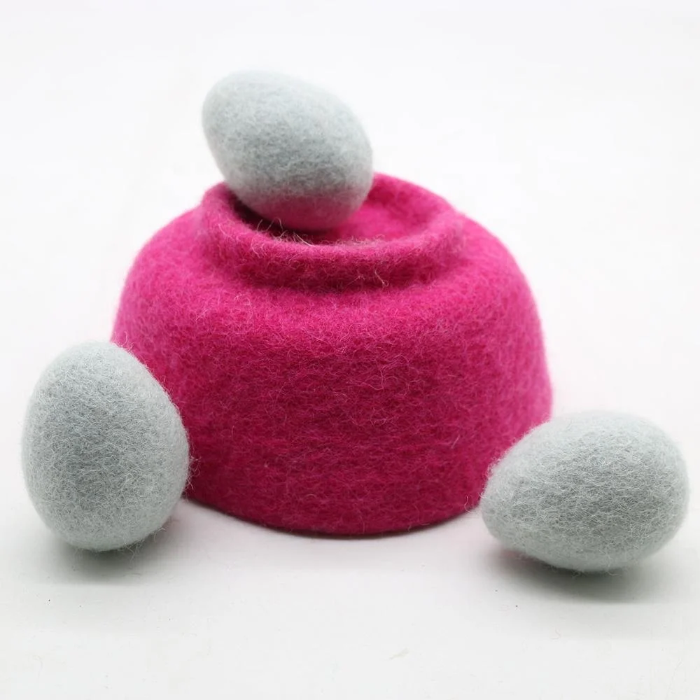 ECS-020, Plain Easter Egg, Made from 100% Eco-friendly New Zealand Wool, Felted by Skilled and Talented Women Artisans of Nepal