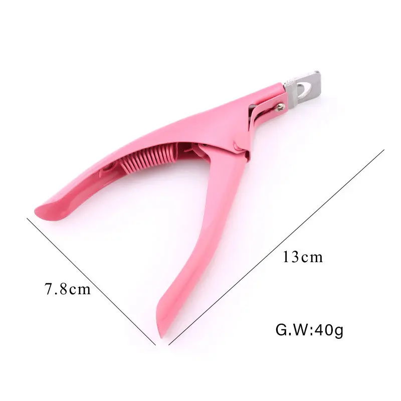 Stainless Steel Cutter Nail Tip Trimmer for Artificial Nail Art U Shape Acrylic Nail Clipper