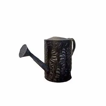 Декоративная садовая кастрюля для полива черных цветов садовый оцинкованный горшок дома и сада