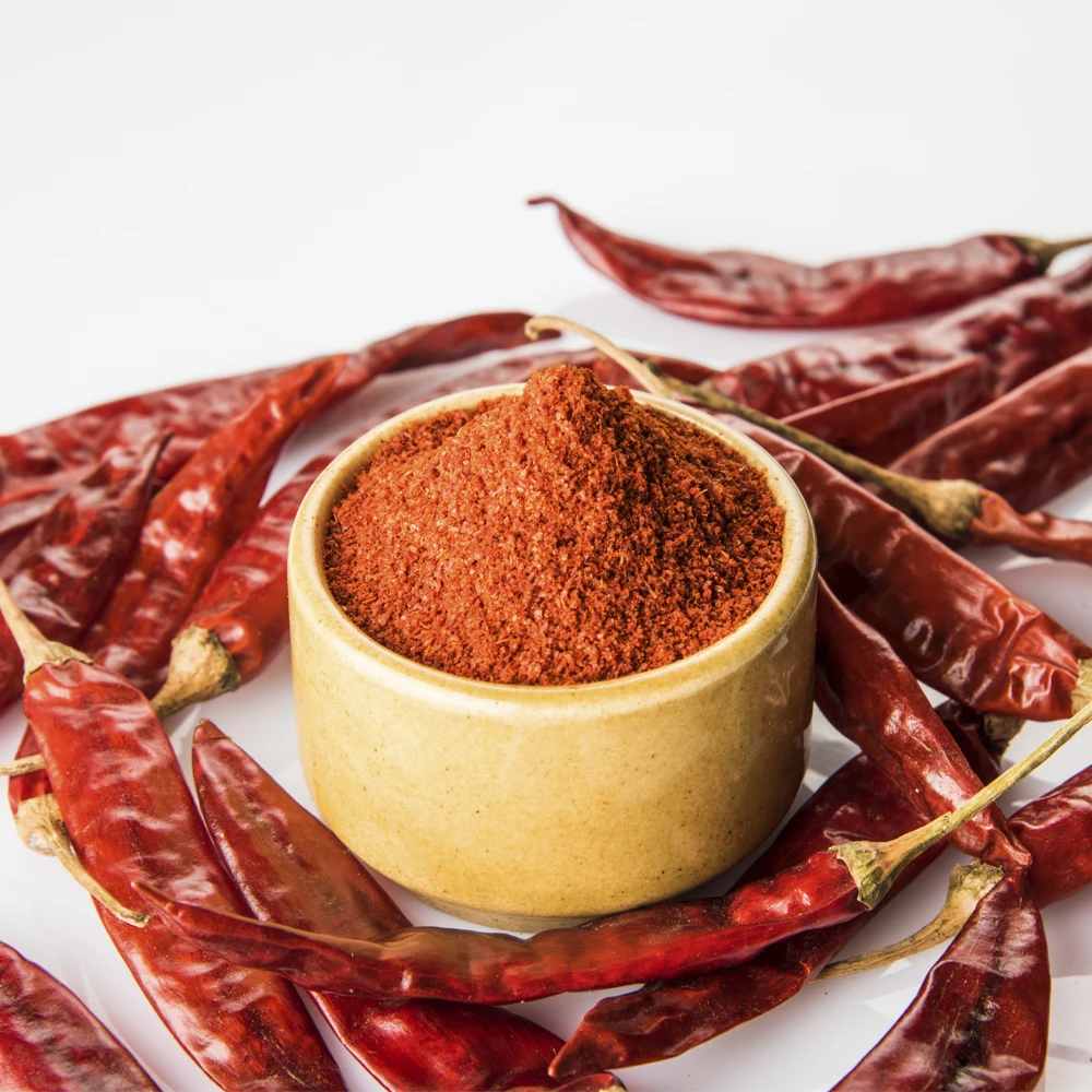 High Quality Wholesale Powder Shape Spicy Red Color 20-25 KG 12 Months Shelf Life Dry Red chilii Powder 500g Origin From India