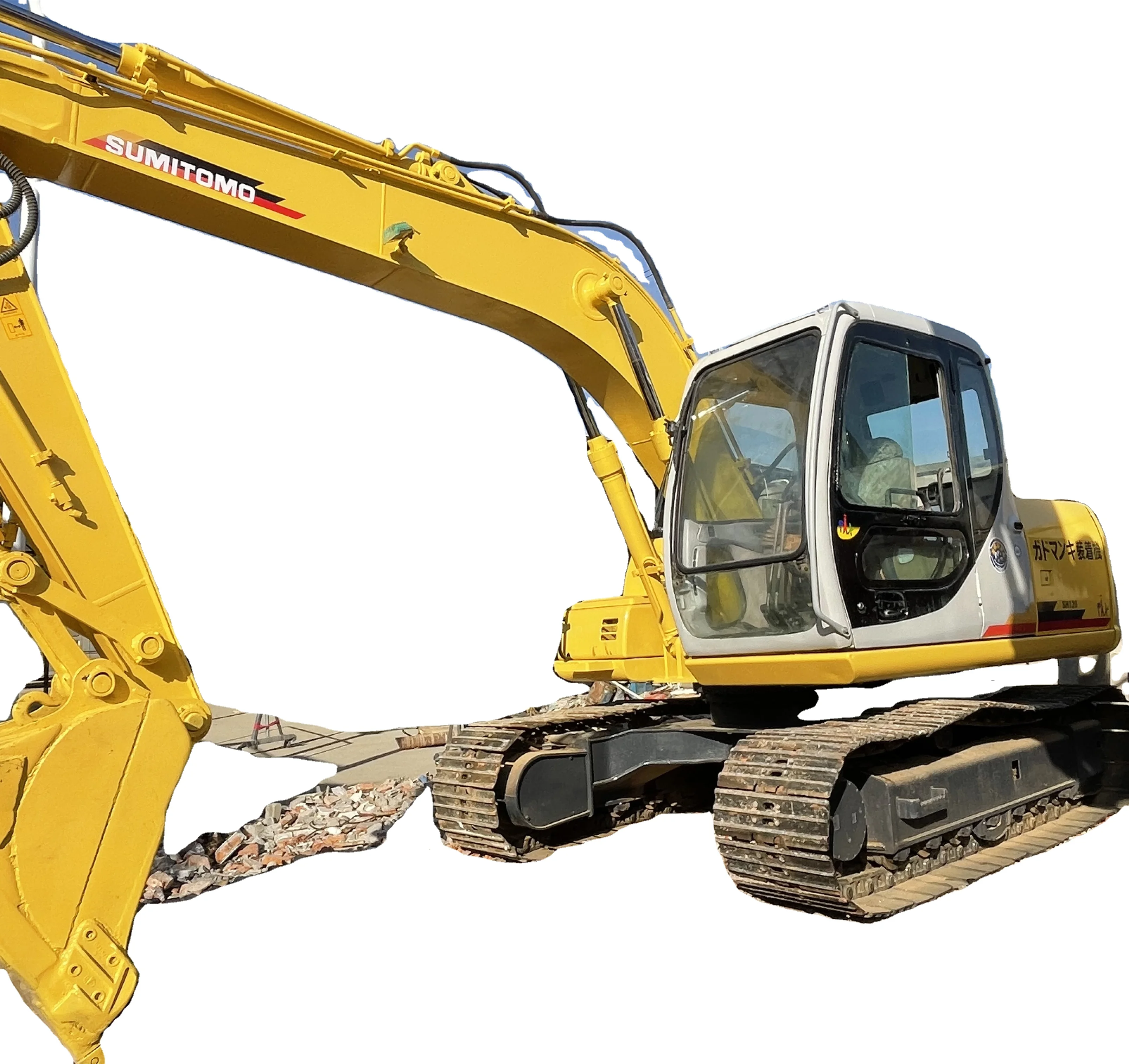 used sumitomo sh120-3 sh75 sh125 -3 crawler excavator japan original 12 tons hydraulic hammer thumb epa sticker lc