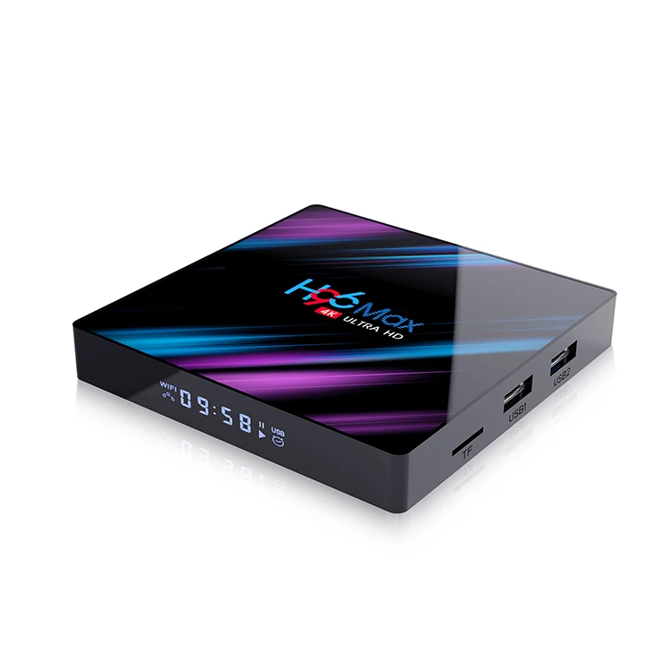 Приставка Смарт-ТВ H96 MAX Android 9 0 4 + 64 ГБ 4K Wi-Fi