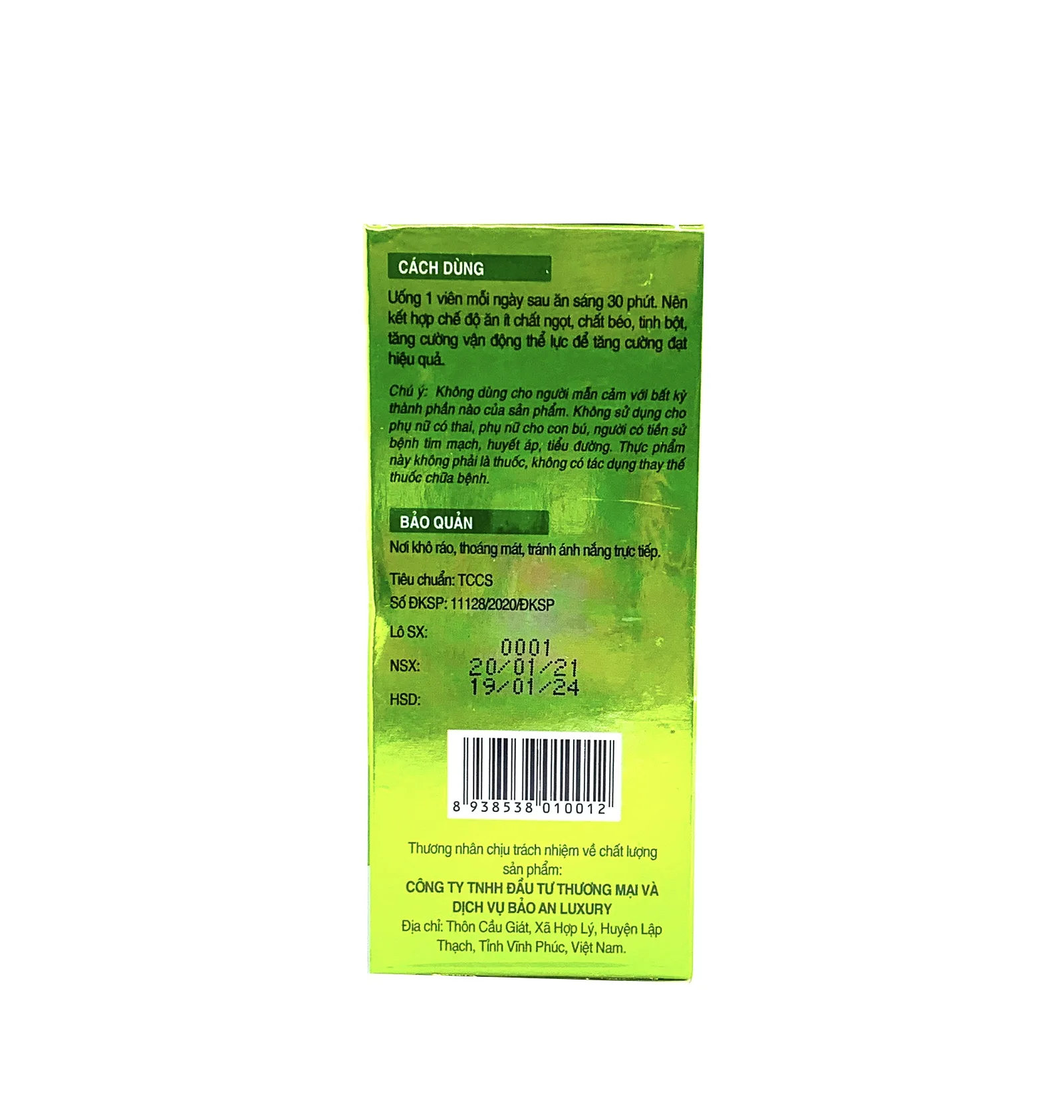 
Bao An Xuan - Box of 40 tablets - Fat loss support 