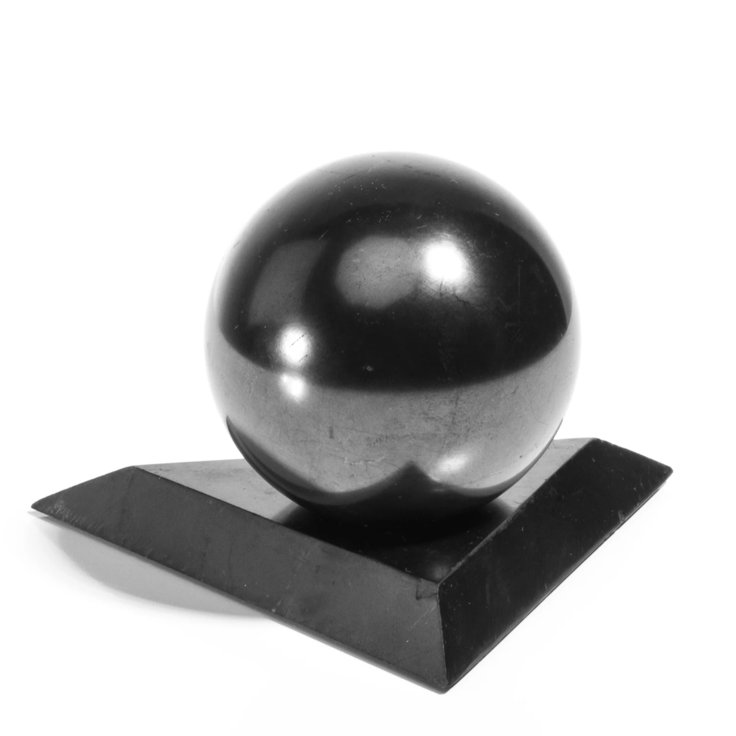 Polished sphere with support, 9cm, sphere holder, business & promotional gifts, relax, souvenir gift, keepsake