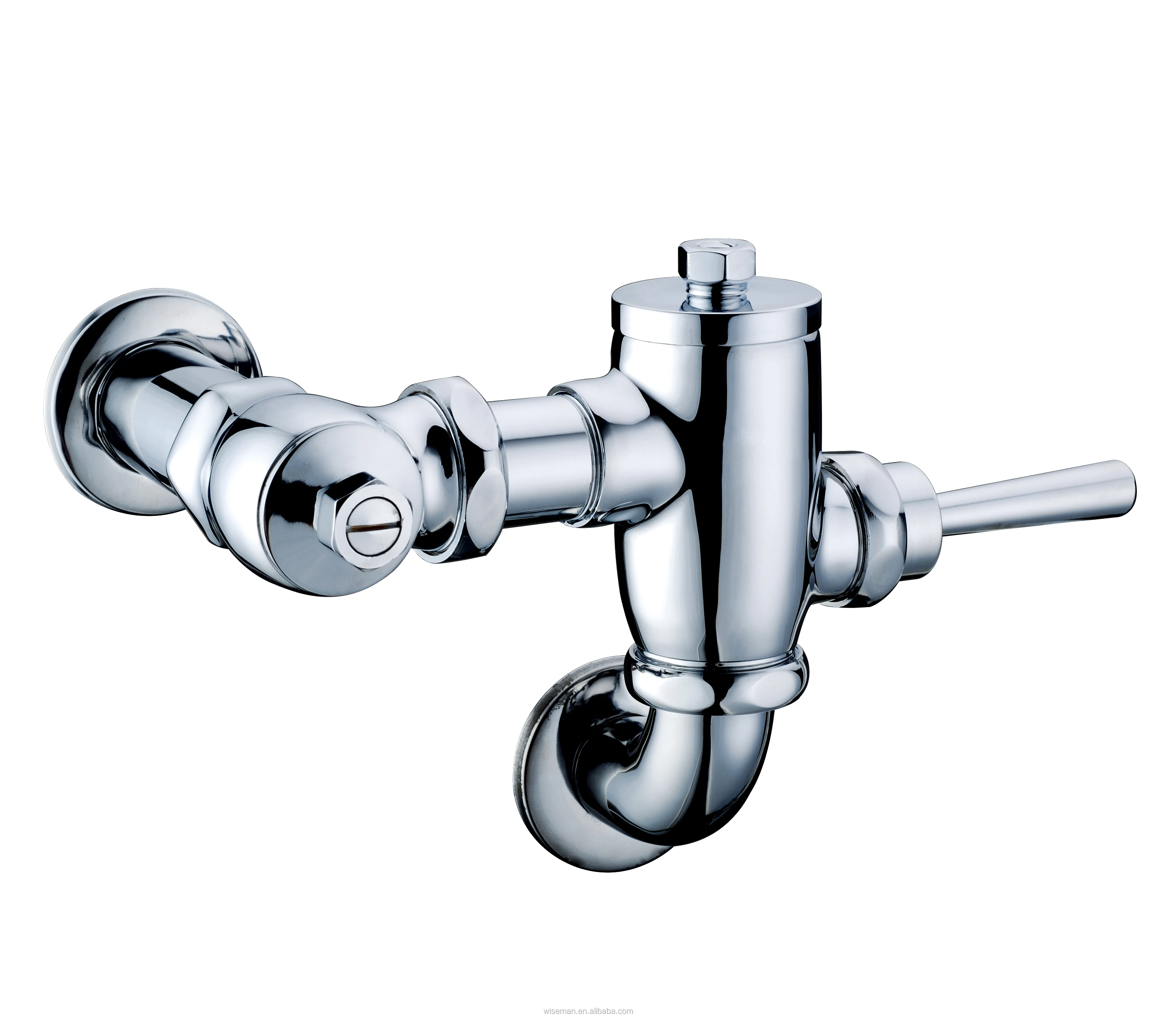 Flush Valve Complete with 32mm Size Control Cock with Elbow Set & Wall Flanges