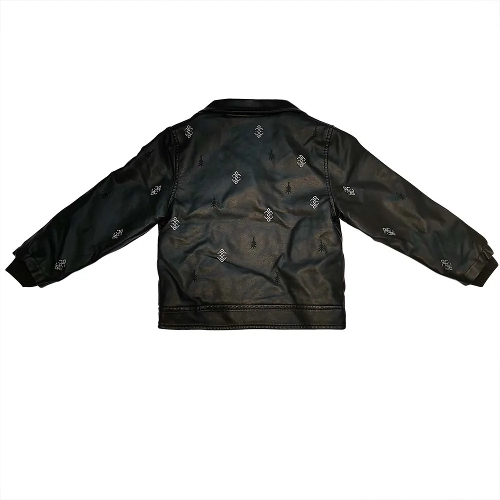 Baby Boys Leather Jacket Outerwear Kids Girls Coats Kids Leather Jackets Boys Casual Black Solid Coat For Children