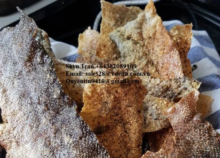 Deep Fried SALMON FISH SKIN Snack//Shyn Tran +84382089109