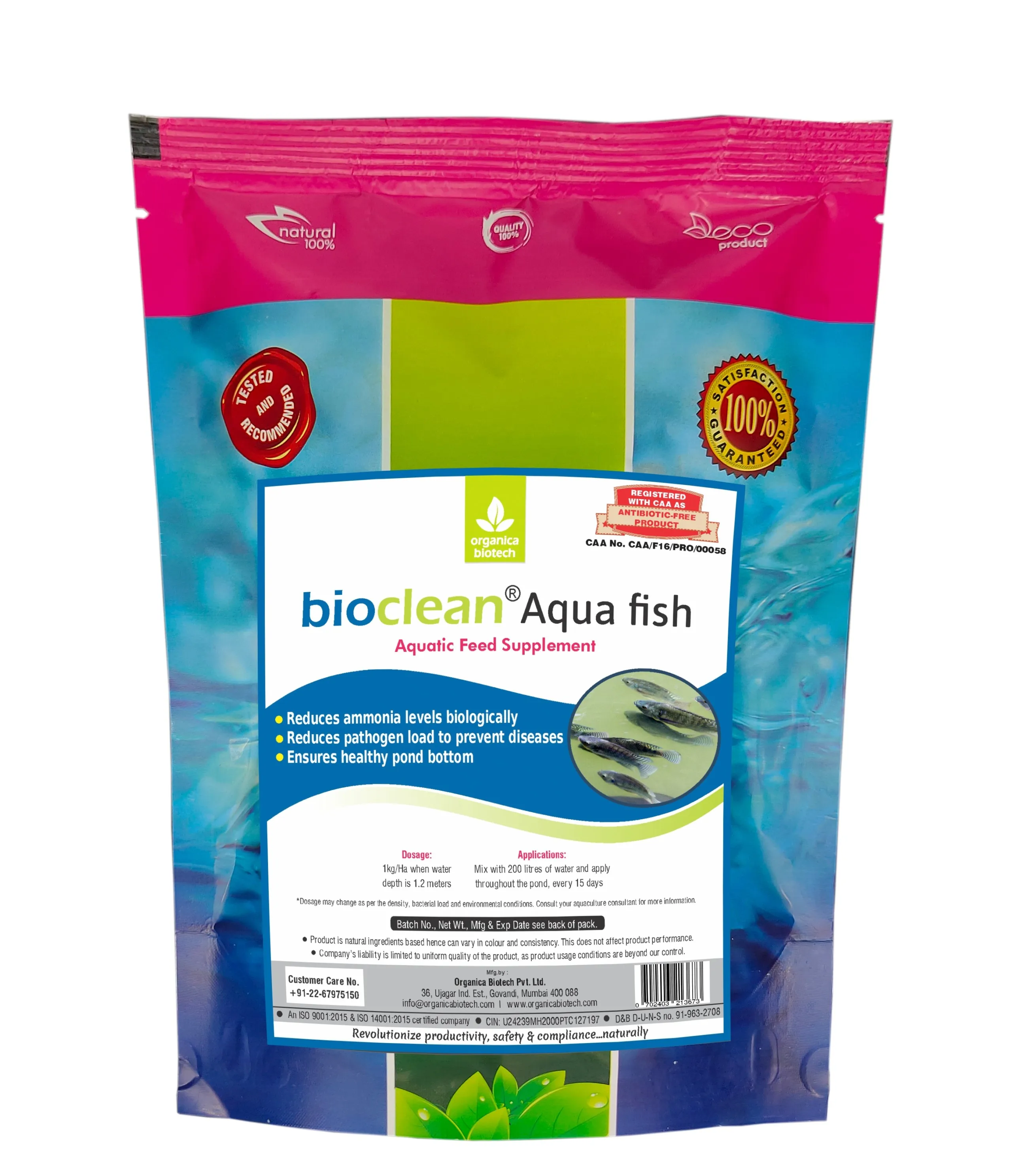 Probiotic fish feed for fresh and healthy looking tilapia