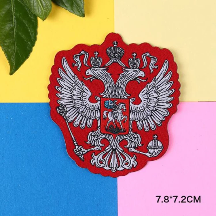 Russia National flag National emblem patches eagle embroidered patches for ironing in thin coat, clothing accessories