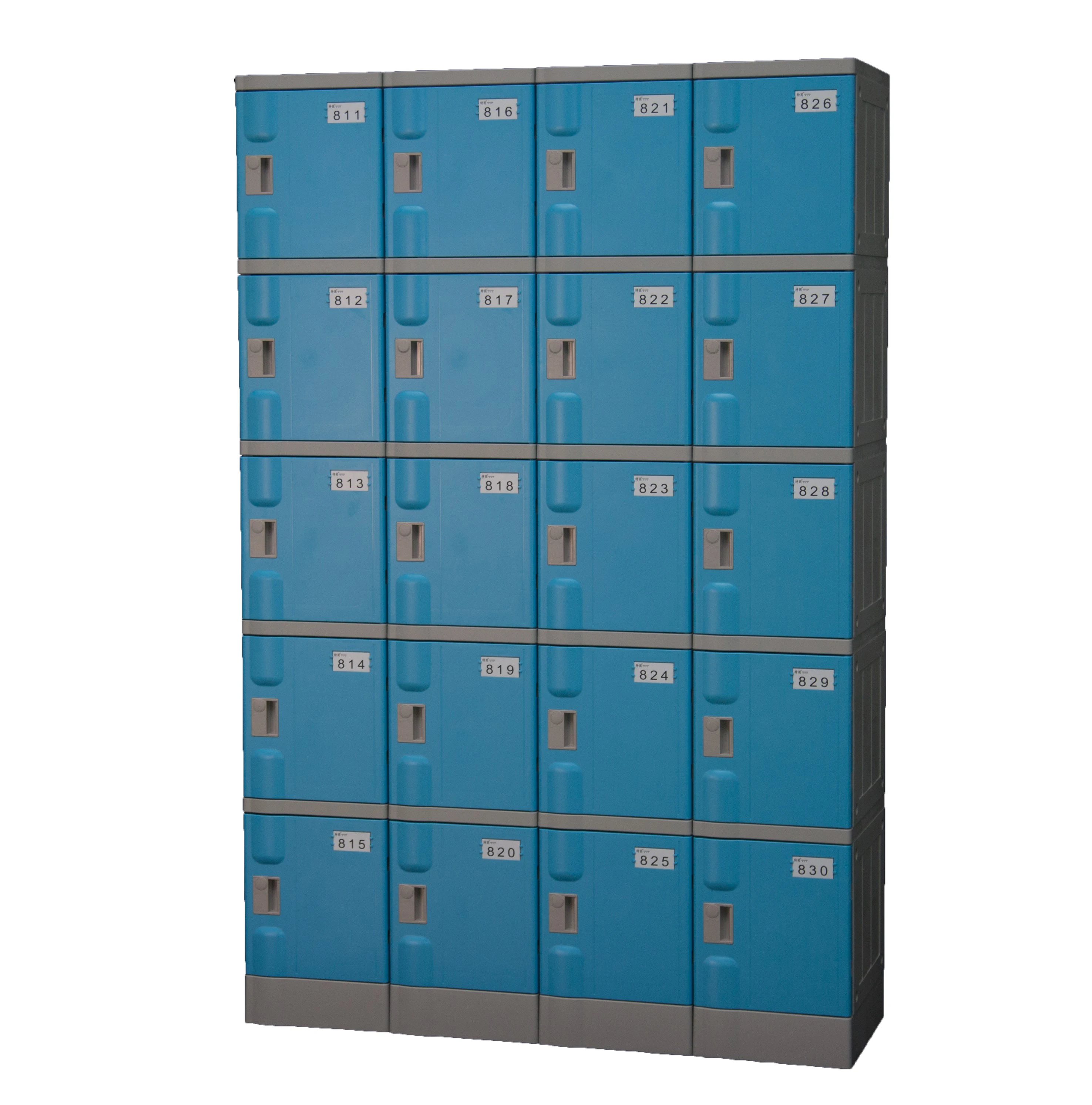 
Best Selling Durable Waterproof ABS Lockers for Gym School Office Storage with Twelve Colors and Six Locks Type 
