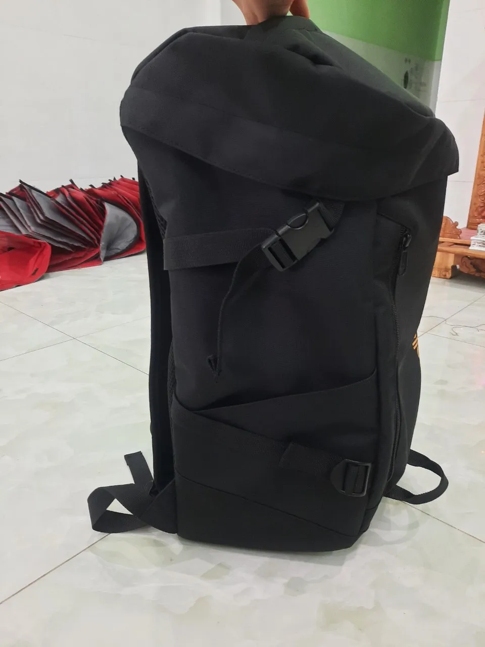 Рюкзак для ноутбука 900D из полиэстера черного цвета с логотипом на заказ деловой дорожный нейлоновый водонепроницаемый рюкзак