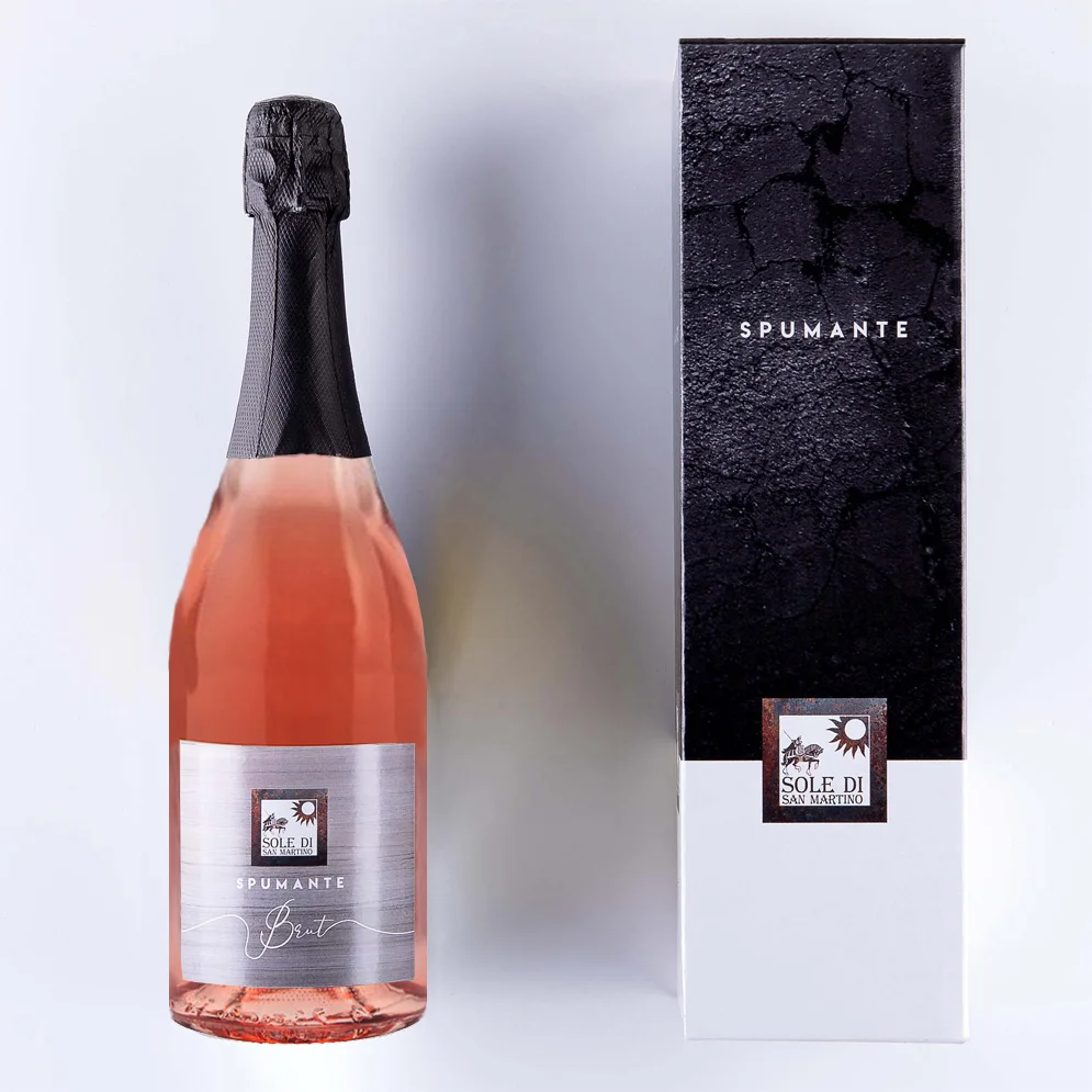 Italian rose pink sparkling wine Spumante brut Charmat method 750 ml made in Italy table wine quality product glass bottle