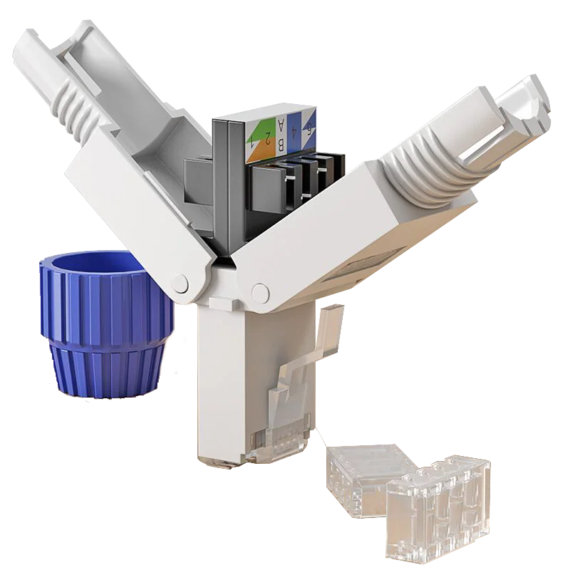 Industrial CAT.6A Field-Terminated Toolless Modular Plug Unshielded UTP Cat6a RJ45 Connector