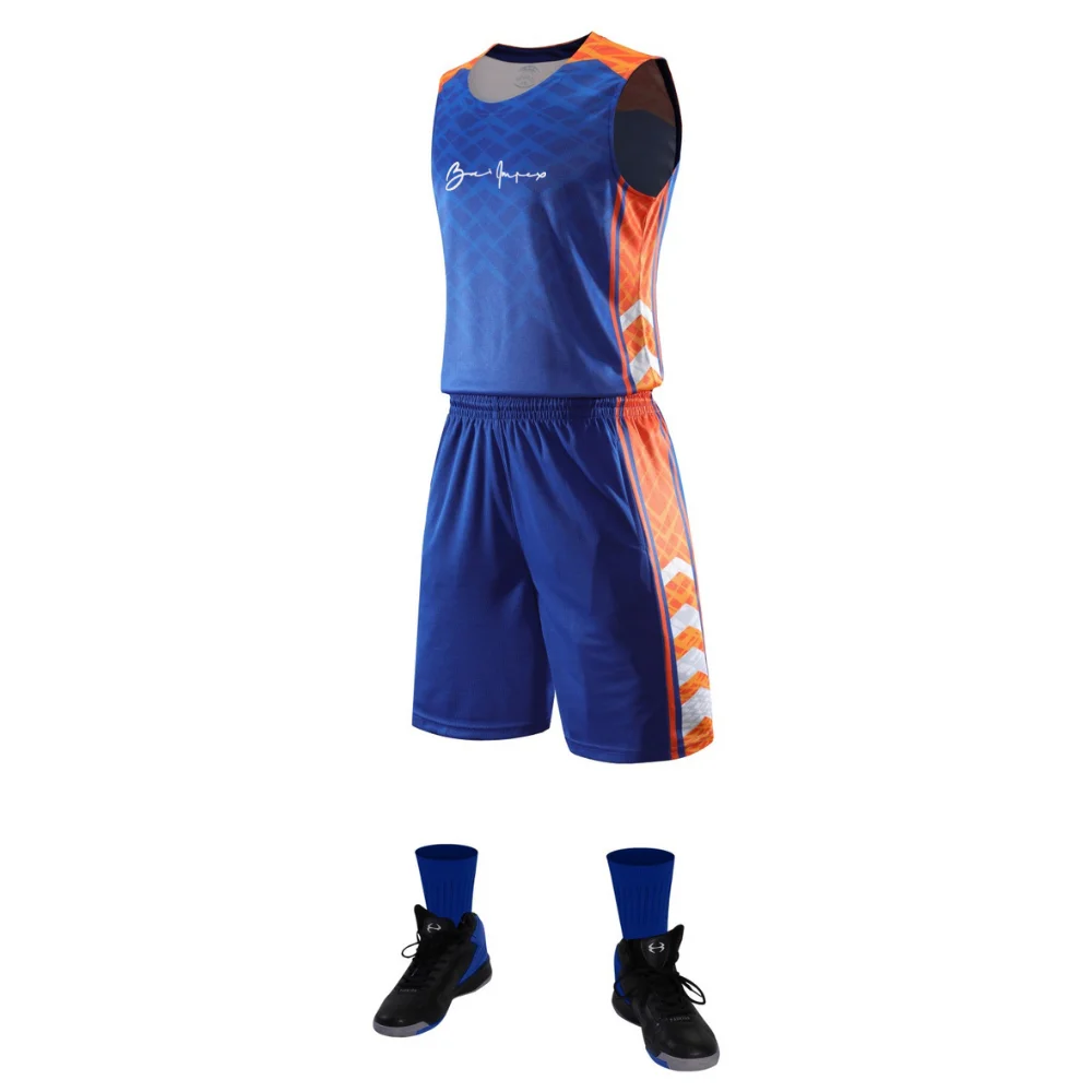 Custom your team logo Basket Ball Uniform men women boys basketball training jersey set