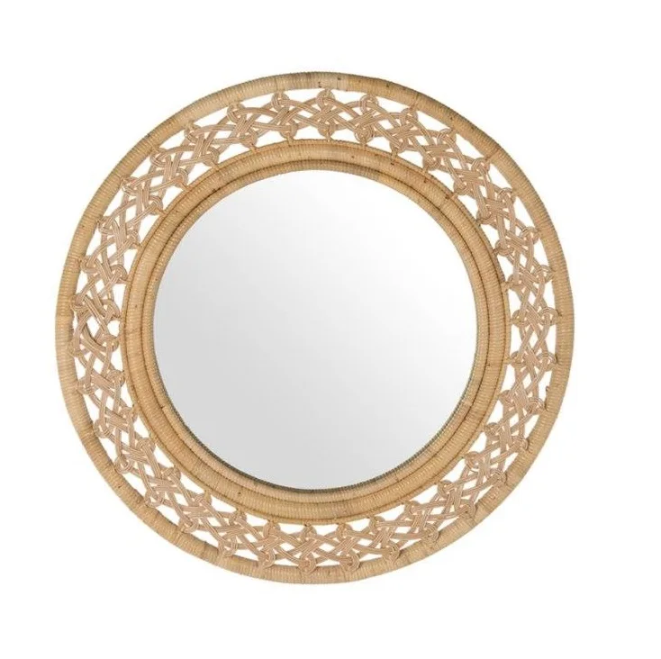Eco-Friendly Natural Rattan Mirror/ Bamboo Mirror For Home Decoration High Quality Made In Vietnam