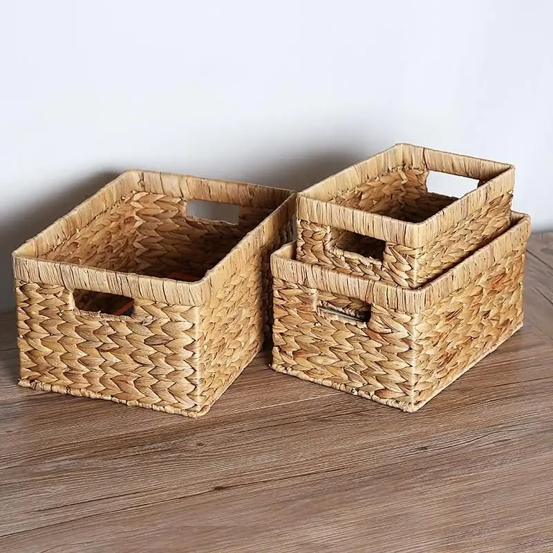 Woven Basket Sustainable Wholesales Seagrass Basket  - Belly basket with lid - Home decor - Handicraft in Vietnam