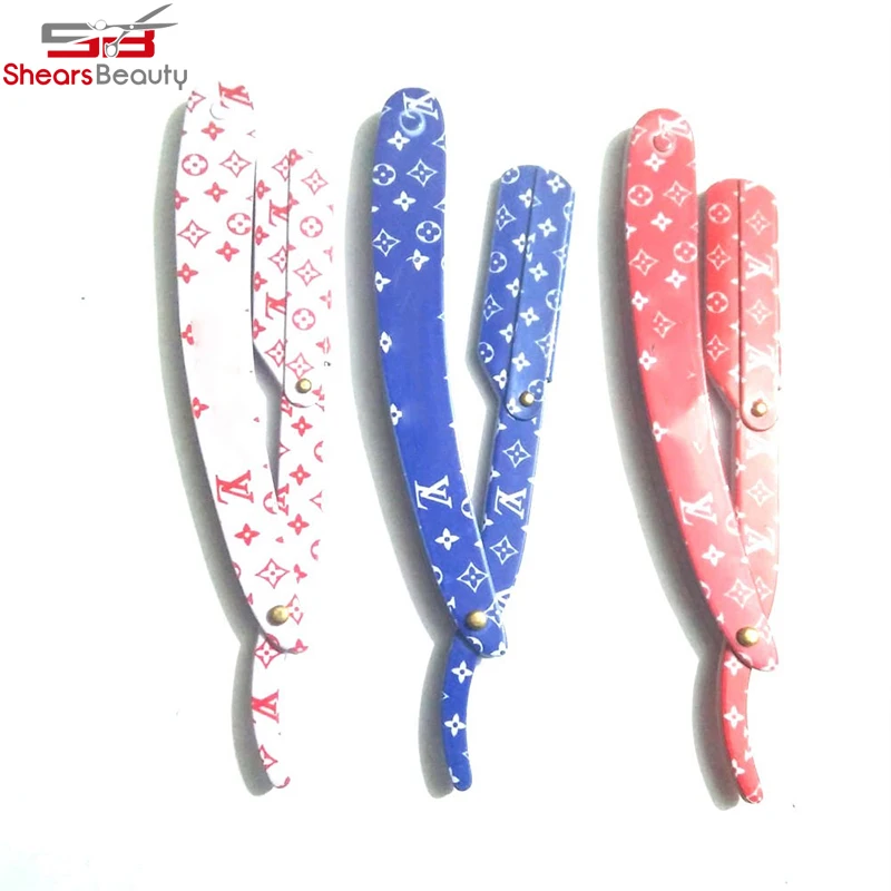 Парикмахерская бритва с прямым краем для мужчин из нержавеющей стали одним острыми лезвиями