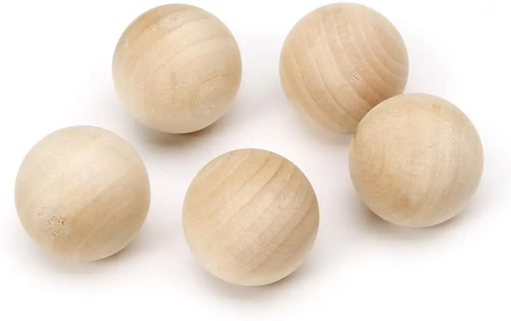 DIY Natural Wood Ball Round Spacer Wood Beads Eco-Friendly  Wooden Balls