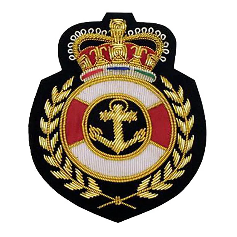 Hand Embroidered Bullion and Wire Blazer Badge Masonic Badges High Quality Top Selling Custom Made Custom Logo Printing Magnetic