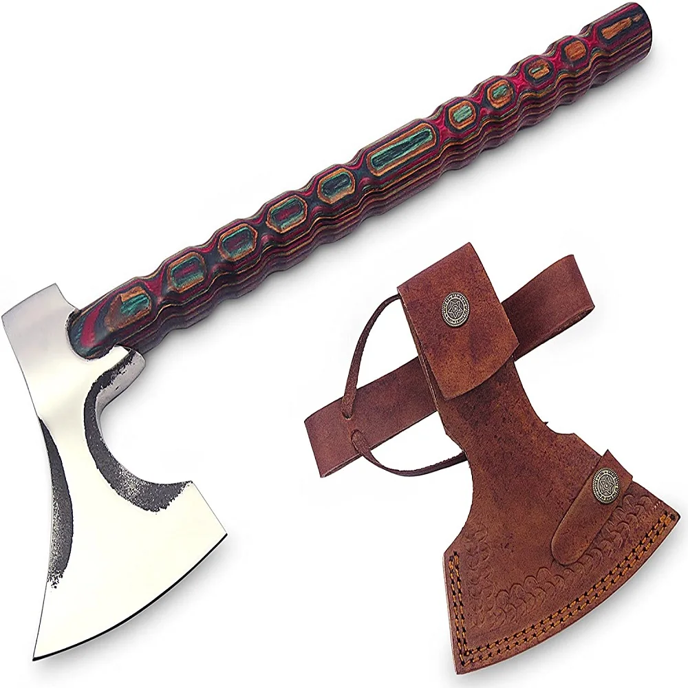 
Custom Handmade high carbon Steel Viking Style Axe Camping Axe Tactical Axe Hatches 