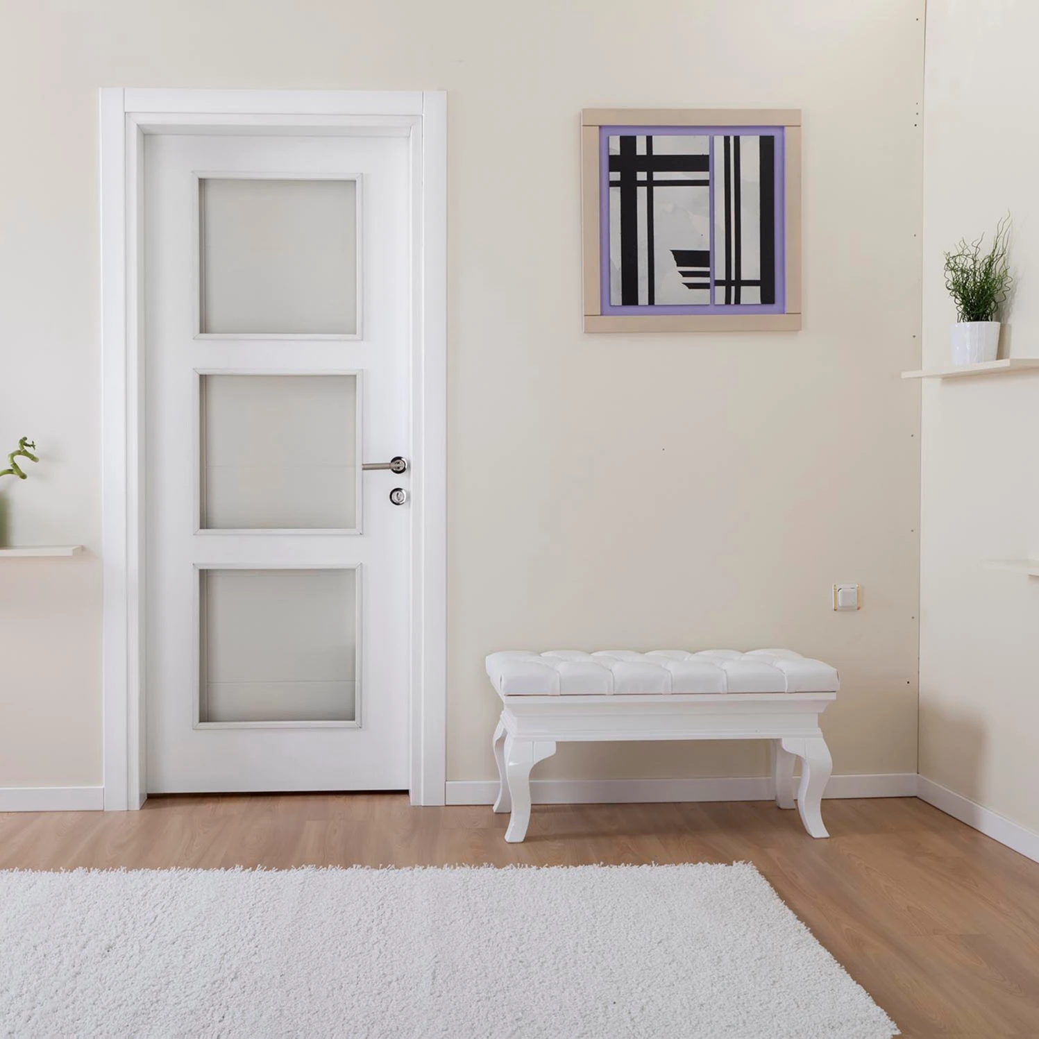 Lacquered painted Doors Swing Professional Commercial Modern Apartment Wooden acrylic Special Paintings Customized Color
