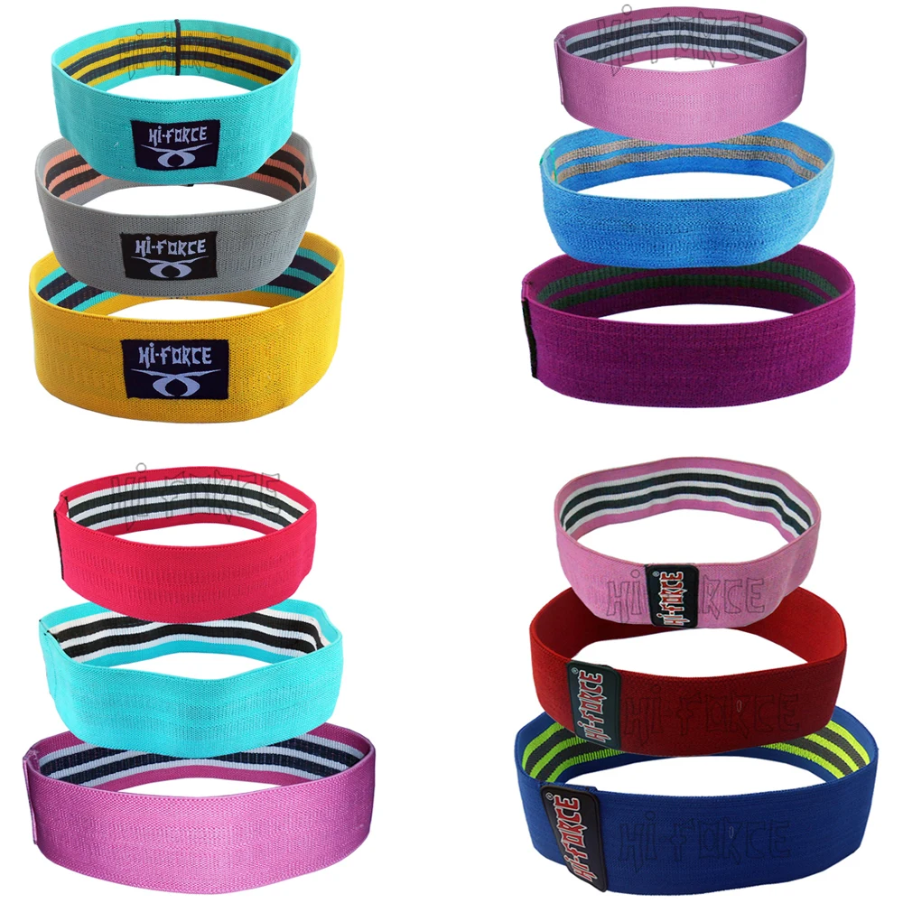 Wholesale Unisex Elastic Fitness Loop Bands Custom Logo Gym Yoga Sport Workout Set Leg Butt Booty Hip Resistance Home Use