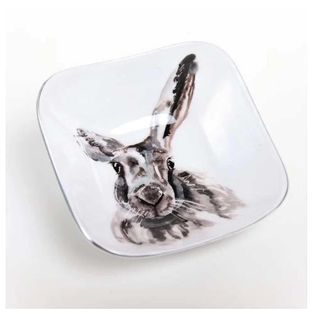 Unique Design Square Shape Customized Animals Printed Decorative Bowls For Dry Nuts And Fruits and Salad Japanese