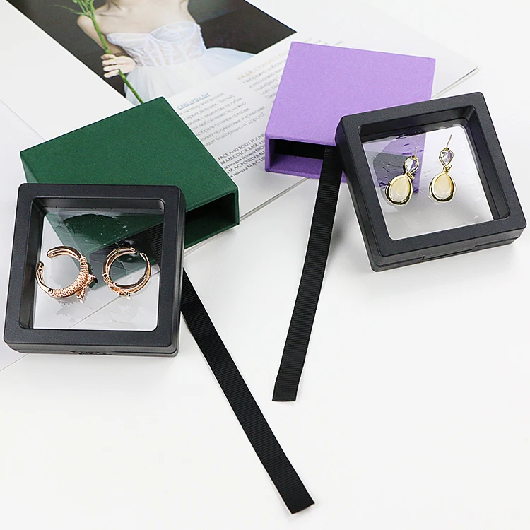 2022 Wholesale Custom Logo  printed storage Box Jewelry Luxury Transparent Jewellery Gift Packaging Boxes