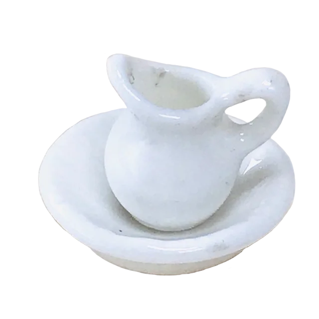 Miniatures Accessories White Syrup Cup and Plate Set for Coffee for Children DIY