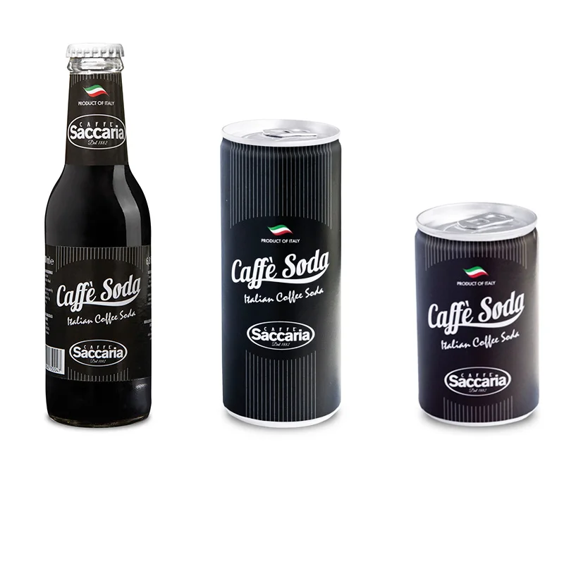 
Top Quality Italian Coffee Soda Saccaria carbonated soft drink Glass bottle 200ml 