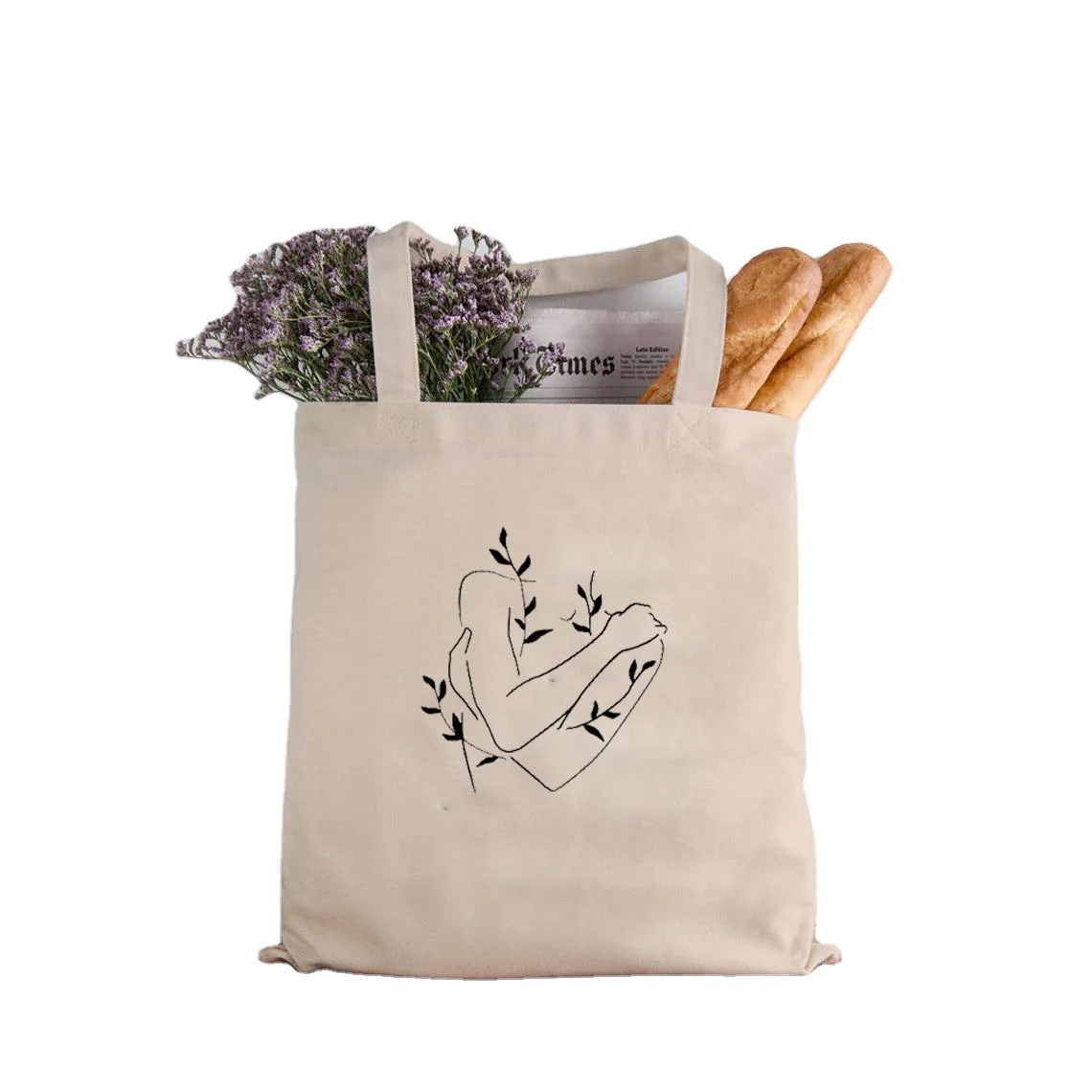 Лидер продаж, 2021 - 100% полиэтиленовый холщовый мешок, сумка для супермаркета, сумка для покупок, сделано в Вьетнаме, лучшее качество