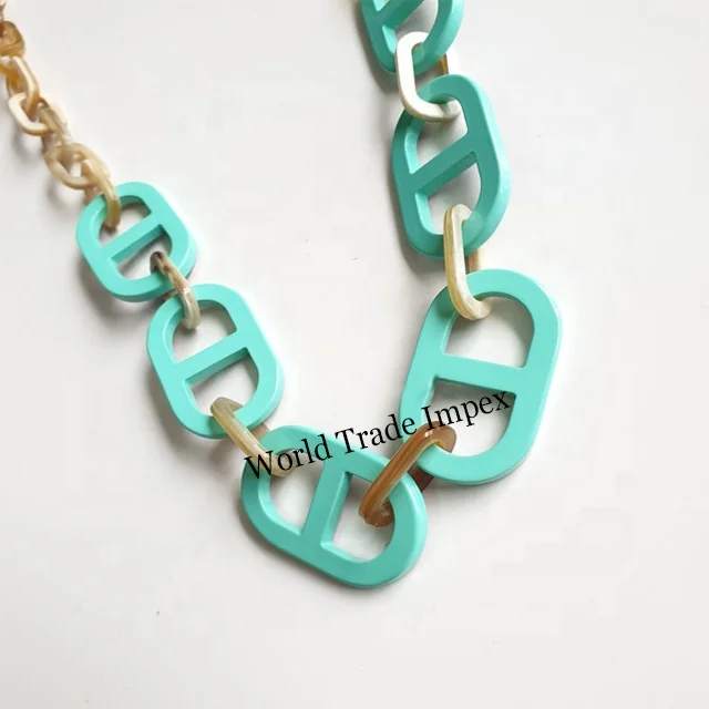 
New fashion buffalo horn chain necklace for women 