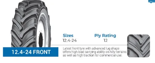 
Panther TRACTOR/BIAS/ Tyre/tire 12.4-24 Tractors Tires 12.4-24 Front 12 High Quality No Service Unavailable Farms PK 
